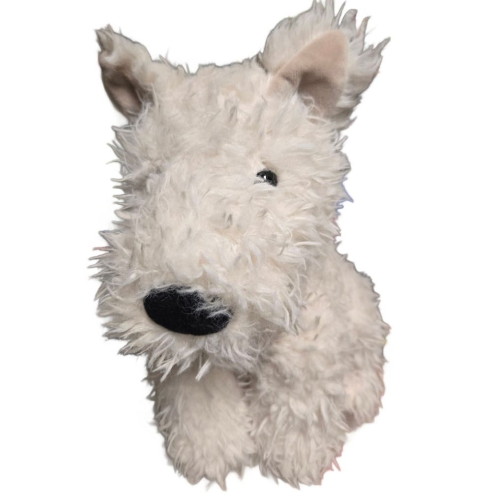 Jellycat Munro white  Scottish terrier with hang tag approx 10"